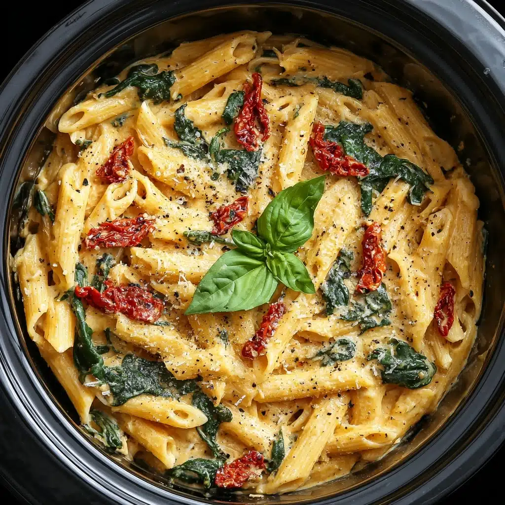 Slow Cooker Creamy Tuscan Pasta Recipe - Recipe Image