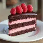 Dark Chocolate Raspberry Mousse Cake Recipe