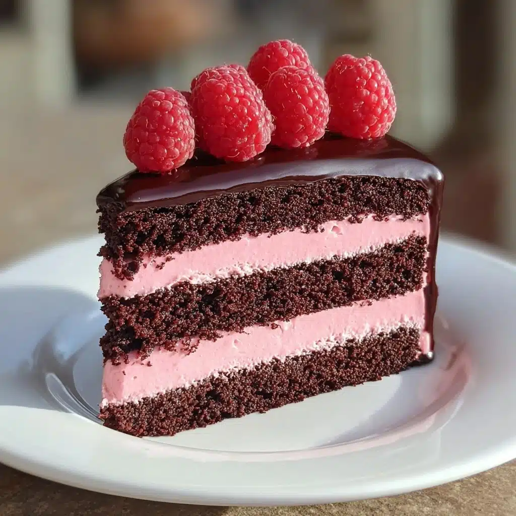 Dark Chocolate Raspberry Mousse Cake Recipe