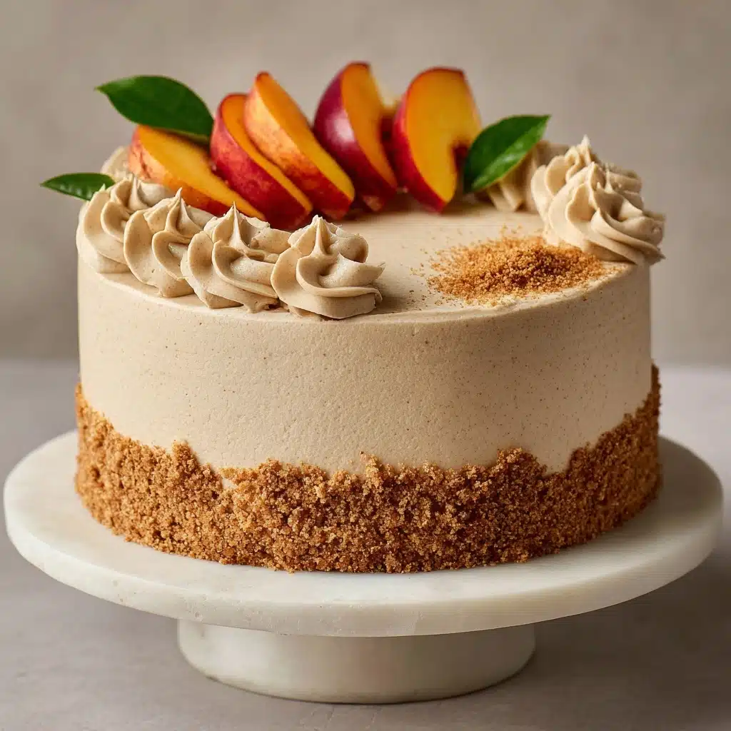Peach Cake with Brown Sugar Frosting Recipe - Recipe Image