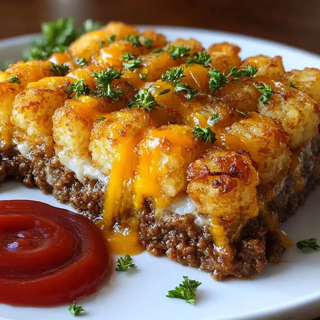 Cheesy Meatloaf & Tater Tot Bake Recipe - Recipe Image