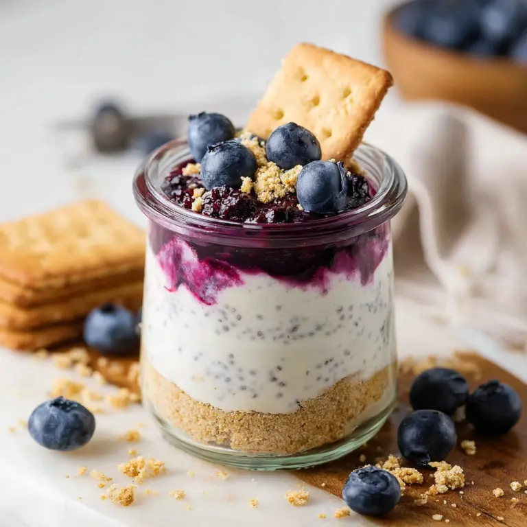 Blueberry Cheesecake Overnight Oats Recipe