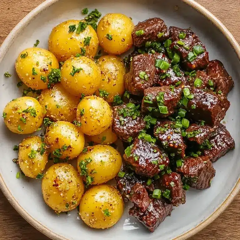 Garlic Butter Steak Bites and Potatoes Recipe