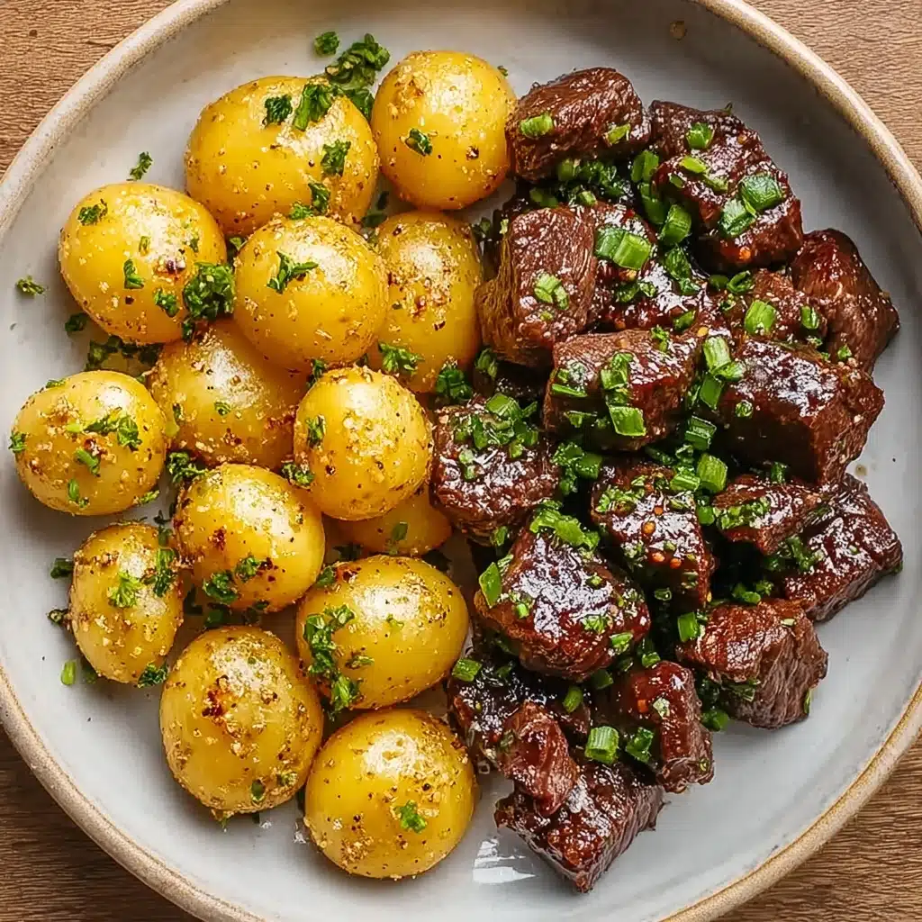 Garlic Butter Steak Bites and Potatoes Recipe