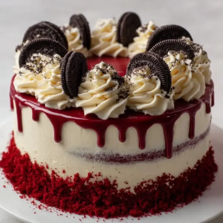 Cookies and Cream Red Velvet Cake Recipe