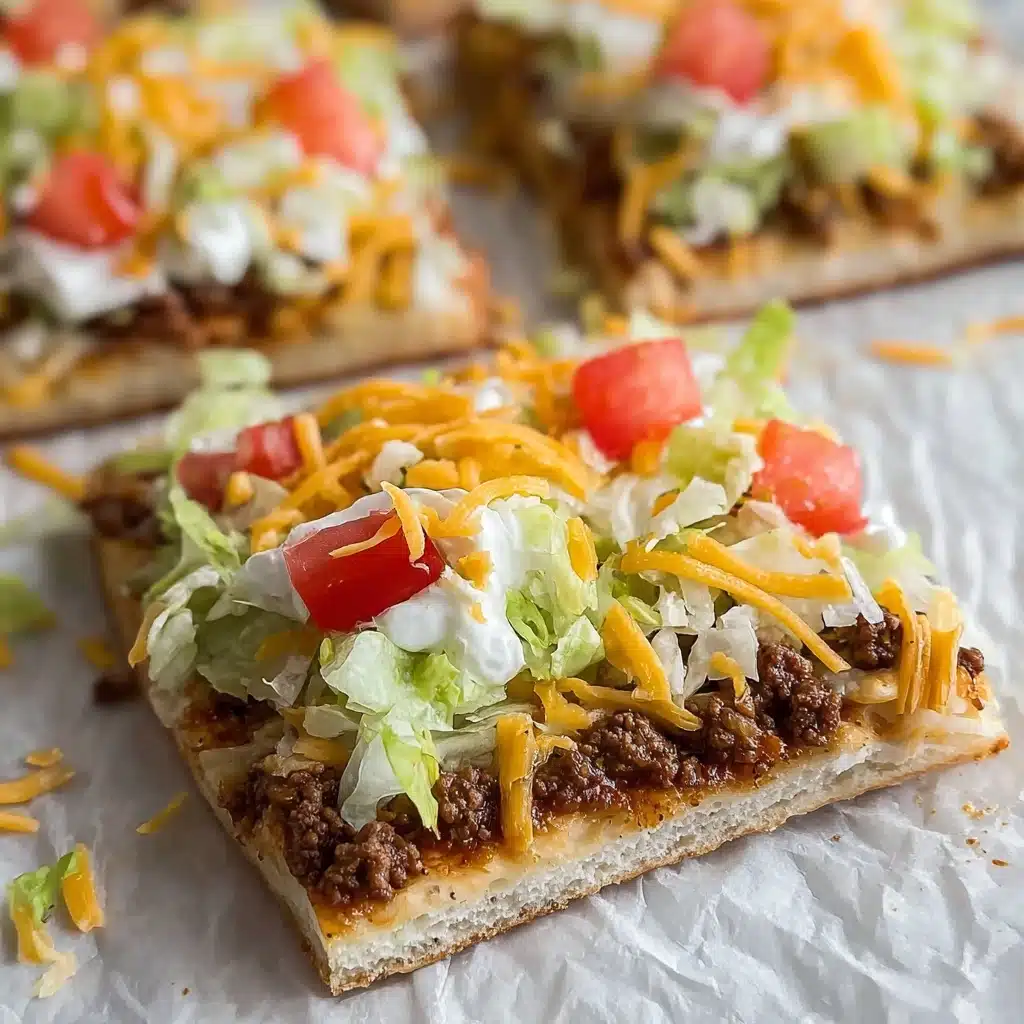 Easy Crescent Roll Taco Pizza Recipe - Recipe Image