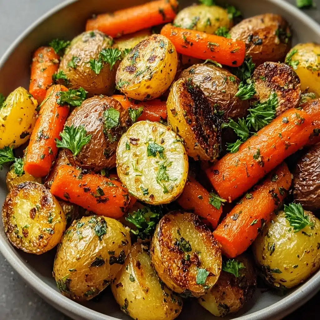 Garlic Herb Roasted Potatoes, Carrots, and Zucchini Recipe - Recipe Image