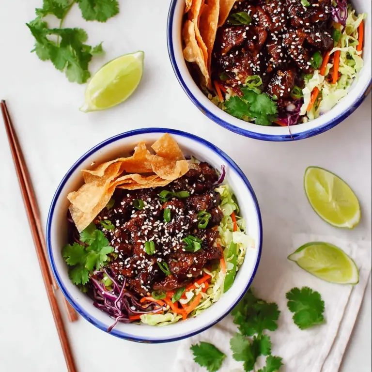 Teriyaki Chicken Wonton Taco Bowls Recipe