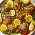 One Sheet Pan Honey Soy Chicken with Bok Choi Recipe