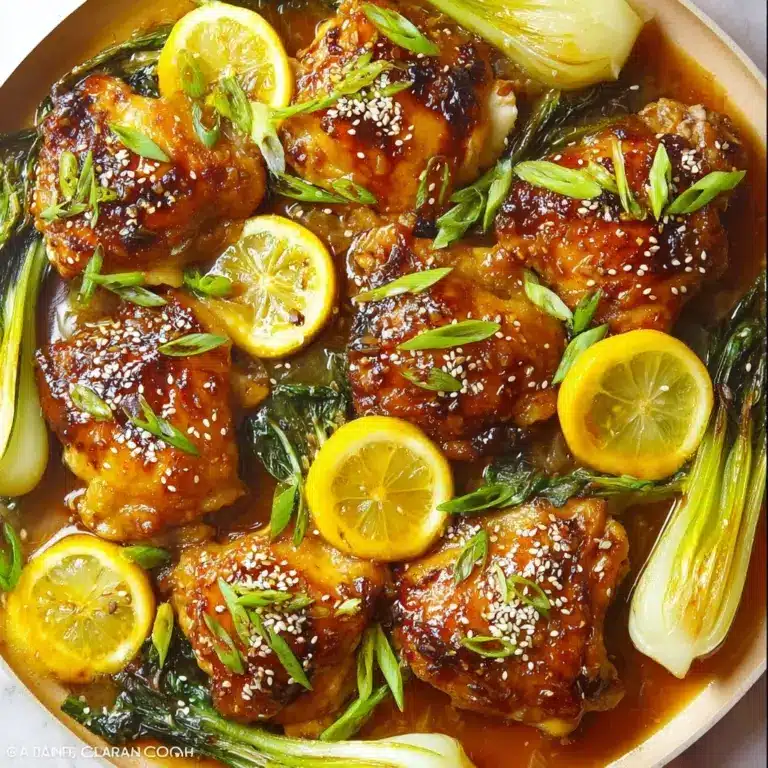 One Sheet Pan Honey Soy Chicken with Bok Choi Recipe