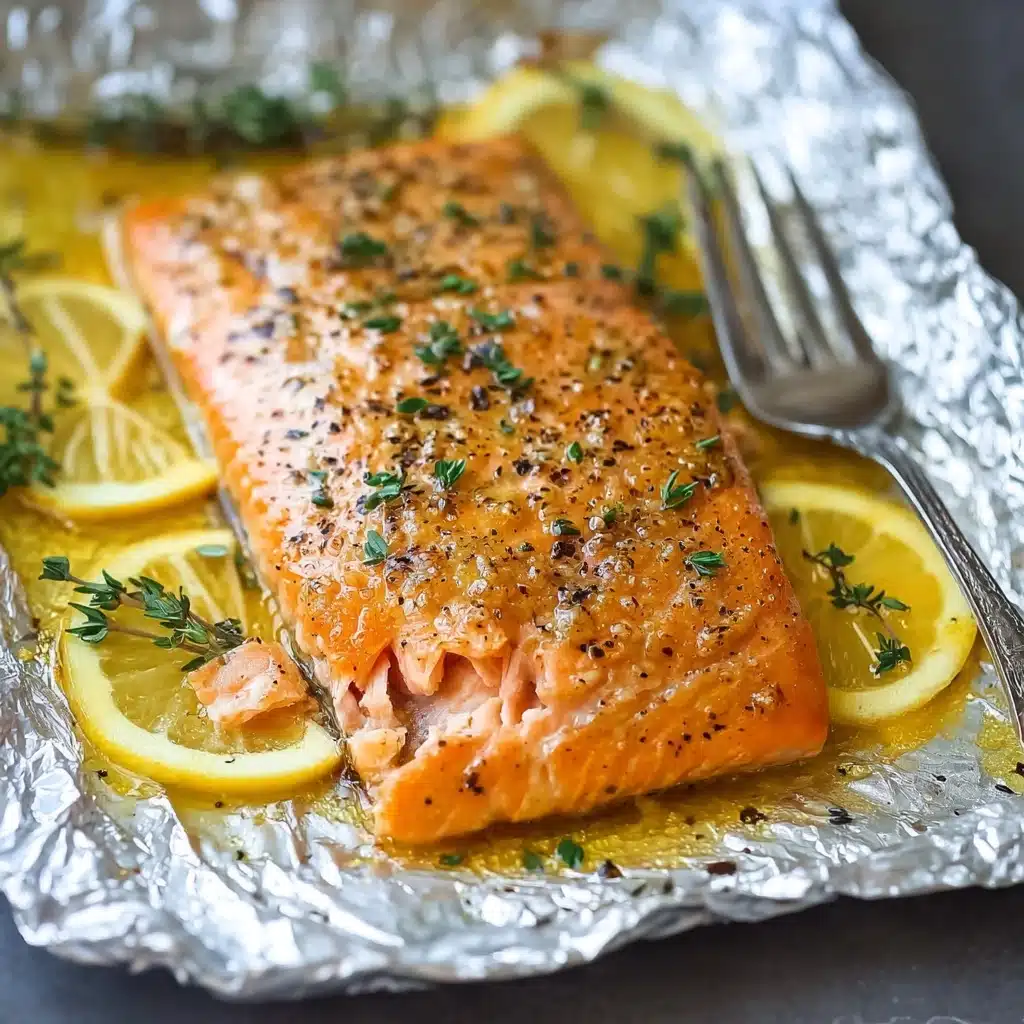 Sheet Pan Lemon Garlic Butter Salmon Recipe - Recipe Image