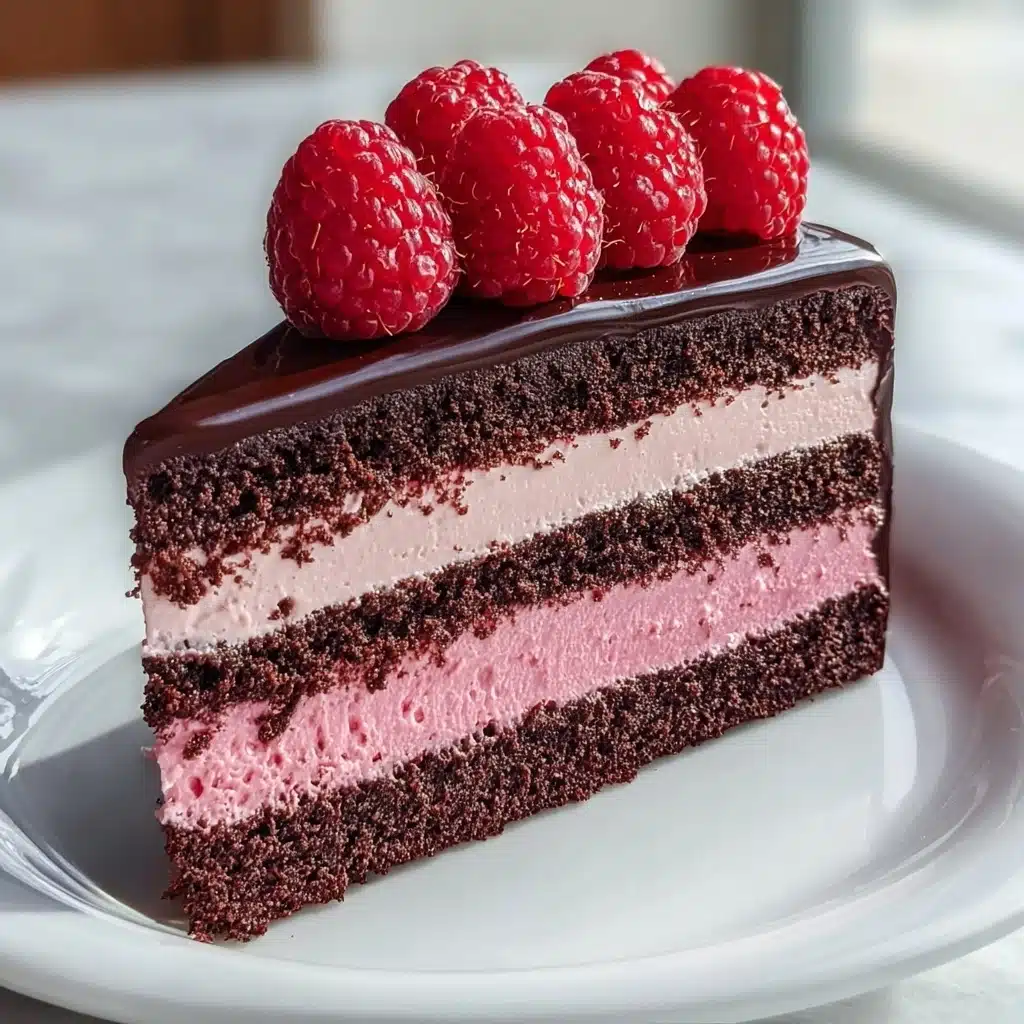 Dark Chocolate Raspberry Mousse Cake Recipe - Recipe Image
