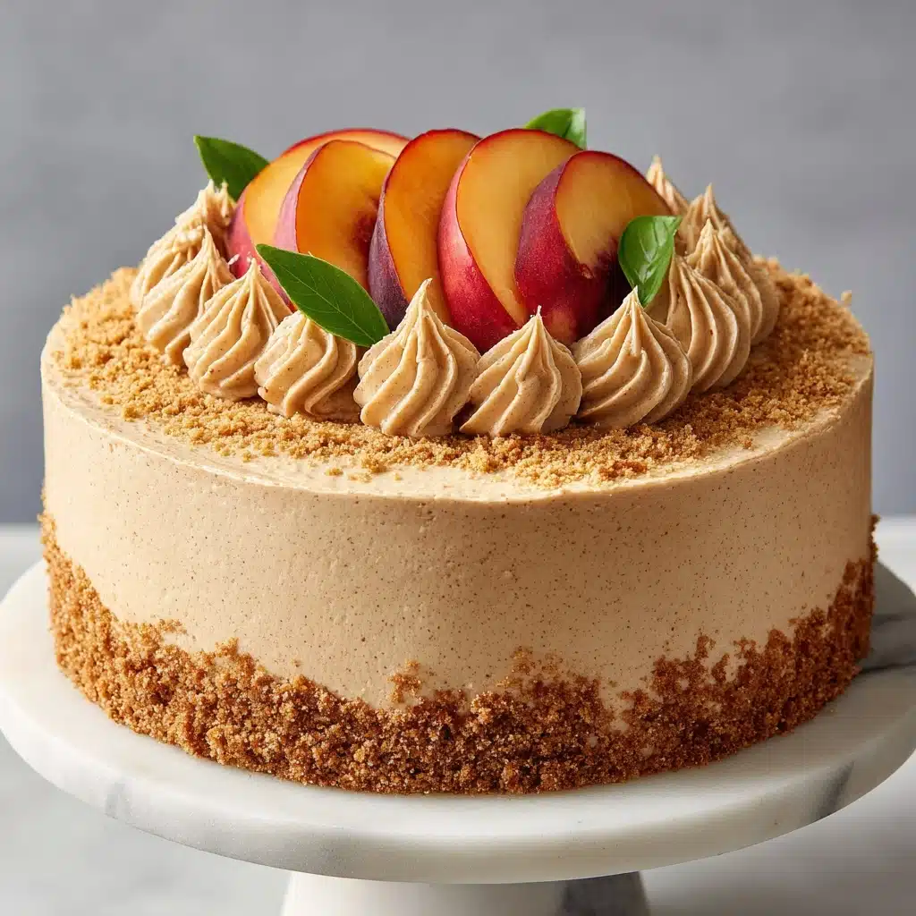 Peach Cake with Brown Sugar Frosting Recipe - Recipe Image