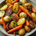 Garlic Herb Roasted Potatoes, Carrots, and Zucchini Recipe