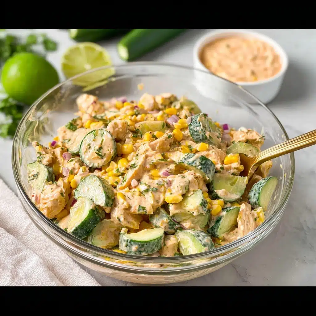 Street Corn Creamy Cucumber Salad Recipe - Recipe Image