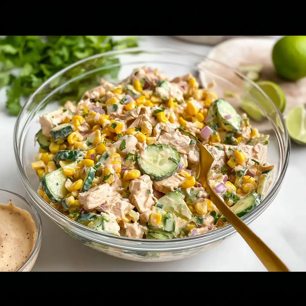 Street Corn Creamy Cucumber Salad Recipe - Recipe Image