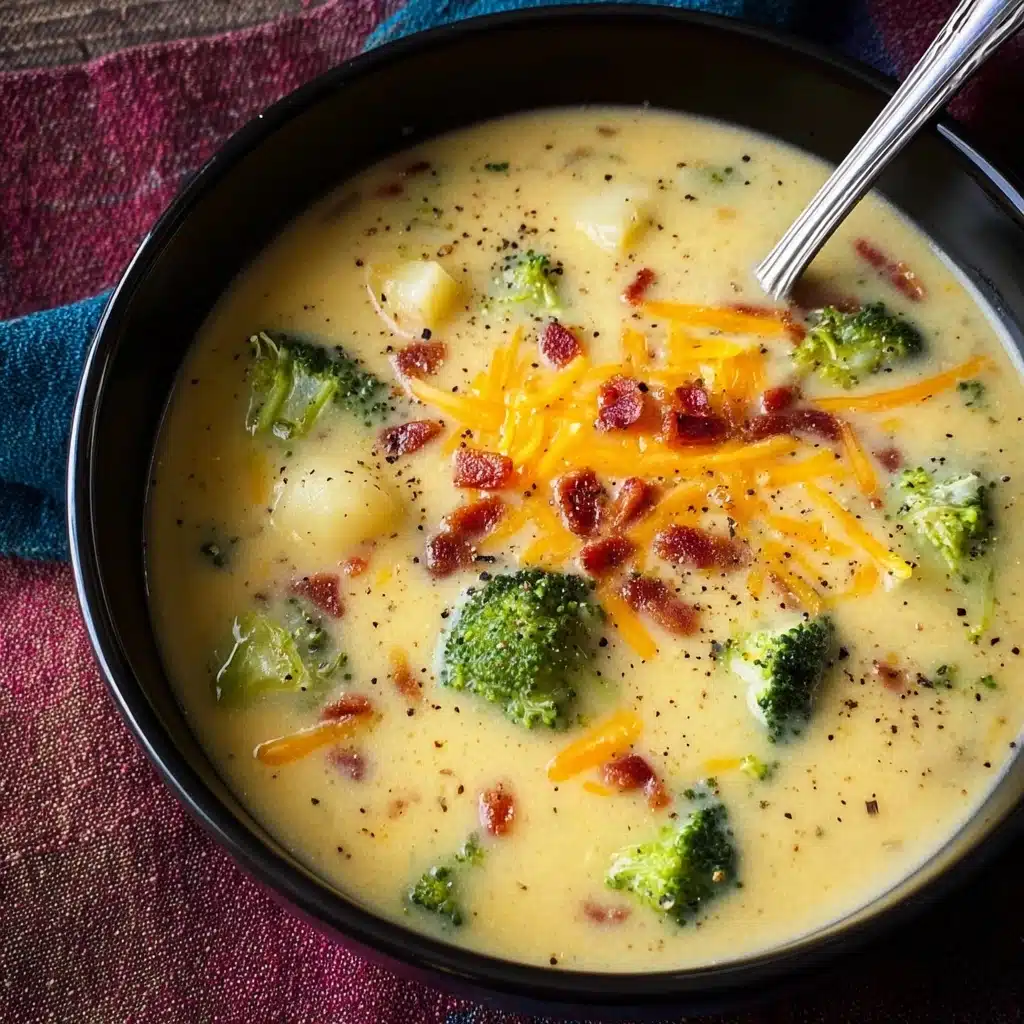 Cheddar Broccoli Potato Soup Recipe - Recipe Image