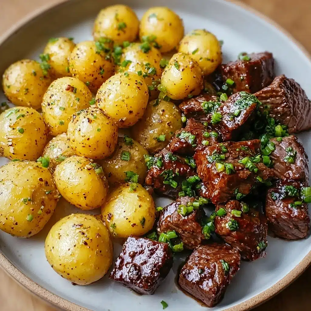 Garlic Butter Steak Bites and Potatoes Recipe - Recipe Image