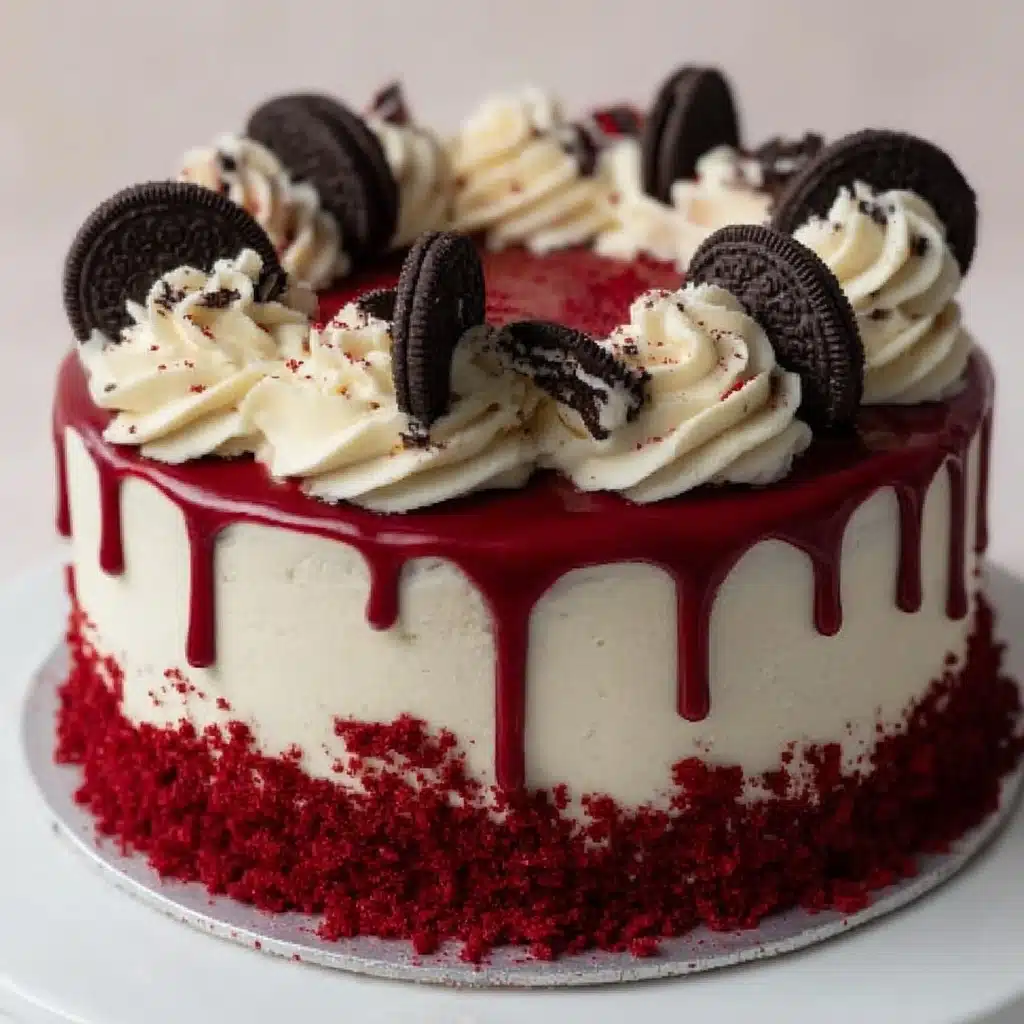 Cookies and Cream Red Velvet Cake Recipe - Recipe Image