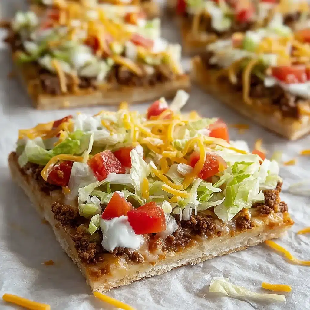 Easy Crescent Roll Taco Pizza Recipe - Recipe Image