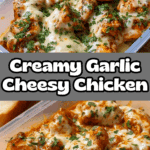 Creamy Garlic Cheesy Chicken & Potatoes Recipe
