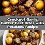 crockpot garlic butter beef bites with potatoes Recipe