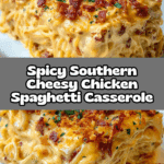Spicy Southern Cheesy Chicken Spaghetti Casserole Recipe