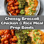 Cheesy Broccoli, Chicken & Rice Meal Prep Bowls Recipe