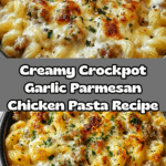 The Best Crockpot Garlic Parmesan Chicken Pasta Recipe