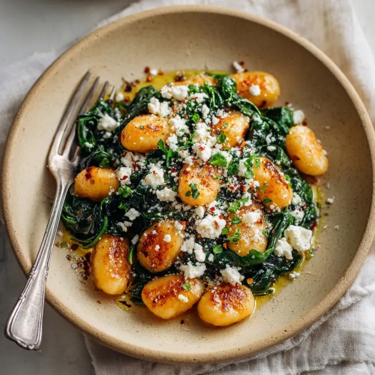 Crispy Gnocchi With Spinach And Feta Recipe