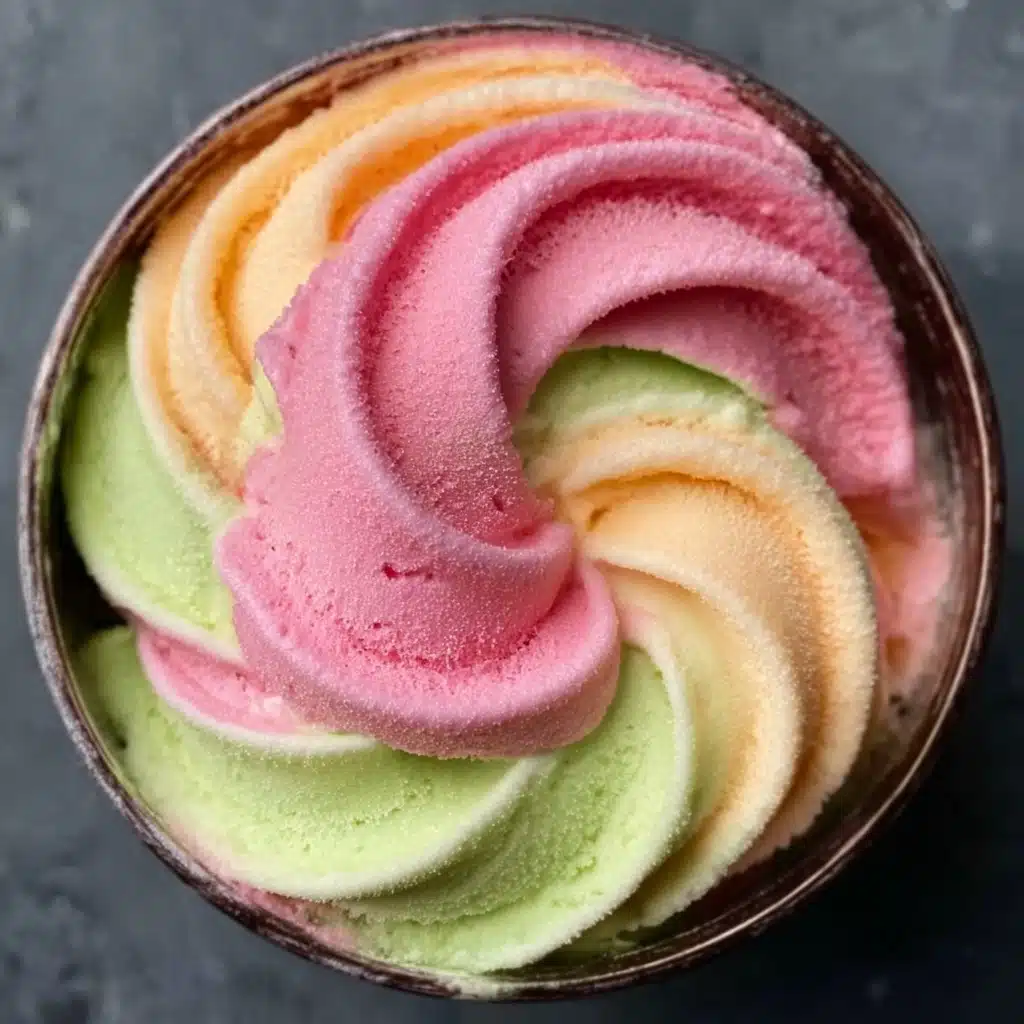 Homemade Rainbow Sherbet Recipe - Recipe Image
