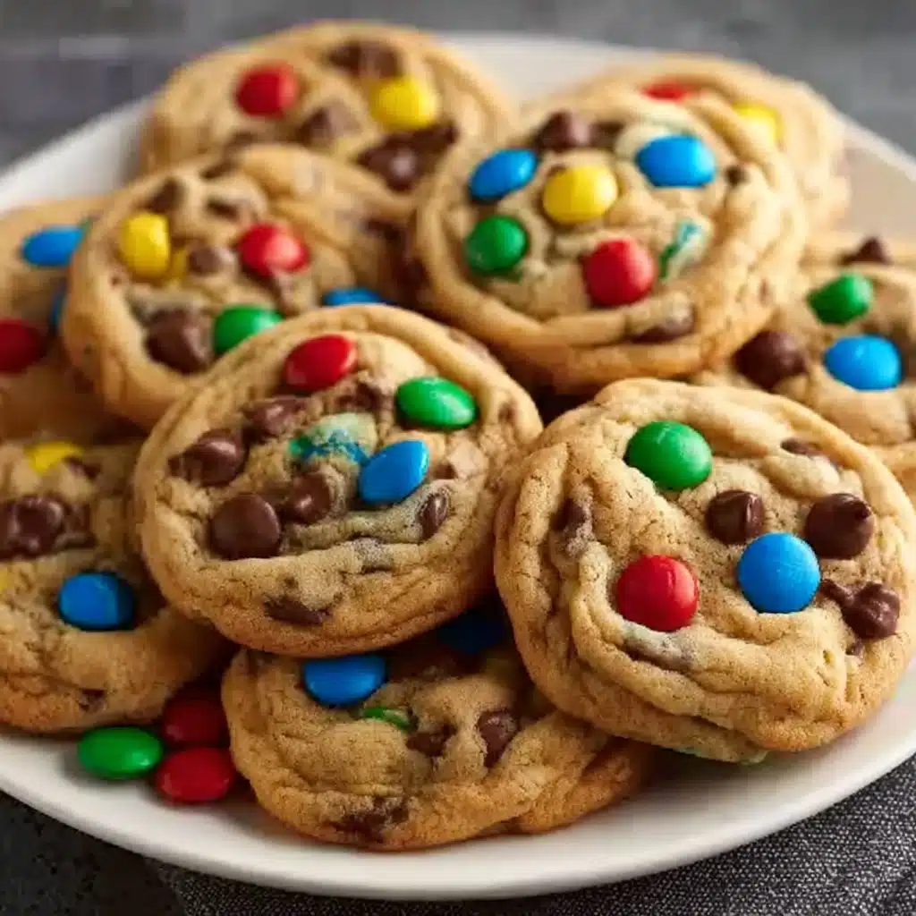 Peanut Butter M&M Chocolate Chip Cookies Recipe