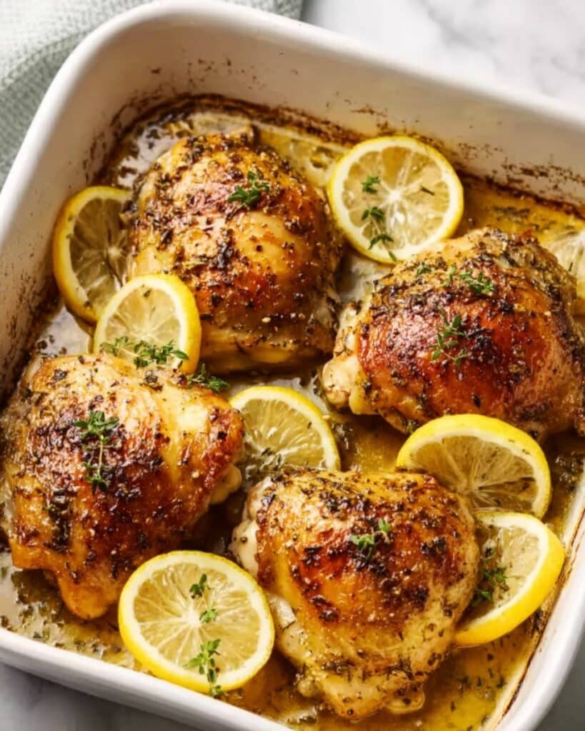 Greek Lemon Chicken Thighs Recipe