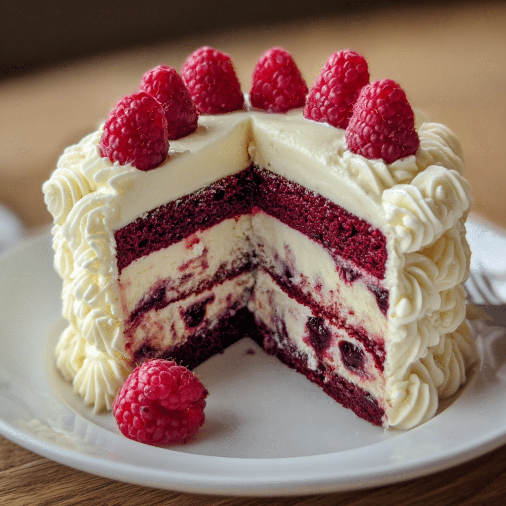 White Chocolate Raspberry Cake Recipe - Recipe Image