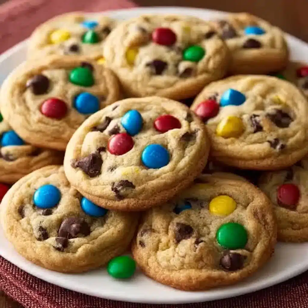 Peanut Butter M&M Chocolate Chip Cookies Recipe - Recipe Image