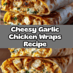 Cheesy Garlic Chicken Wraps Recipe